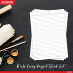Classic A4 Size Two Side Ruled Sheets, 90 GSM White Paper for Writing, Printing, Assignments & Projects, Designer Both Side Ruled A4 Paper