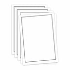 Plain Elegant Border A4 Sheets, 90 GSM White Paper, Unruled A4 Size Border Design Paper, Printer-Friendly, Ideal for Certificates, Crafts, Letters & Projects