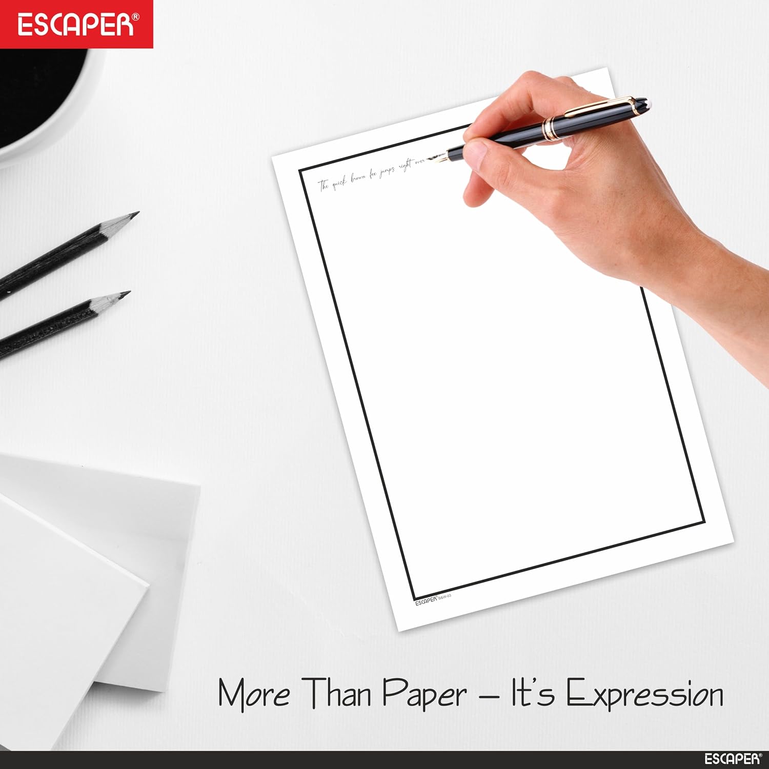 Plain Elegant Border A4 Sheets, 90 GSM White Paper, Unruled A4 Size Border Design Paper, Printer-Friendly, Ideal for Certificates, Crafts, Letters & Projects
