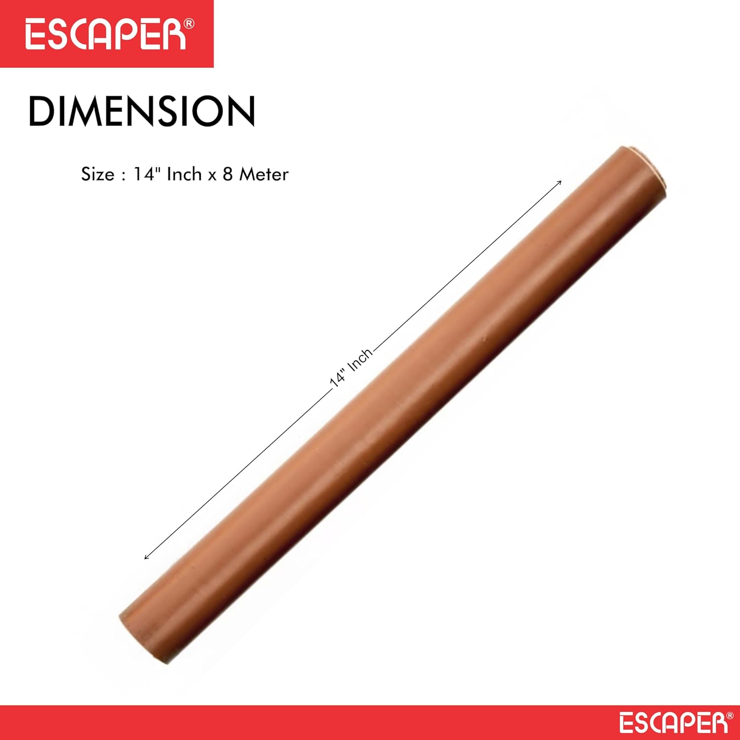 Brown Book Cover Roll Protect from Dust and Water, Synthetic Book Protector for Text Books, Notebook, workbooks, Guides, and Full Scape Books