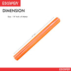 Orange Book Cover Roll Protect from Dust and Water, Synthetic Book Protector for Text Books, Notebook, workbooks, Guides, and Full Scape Books