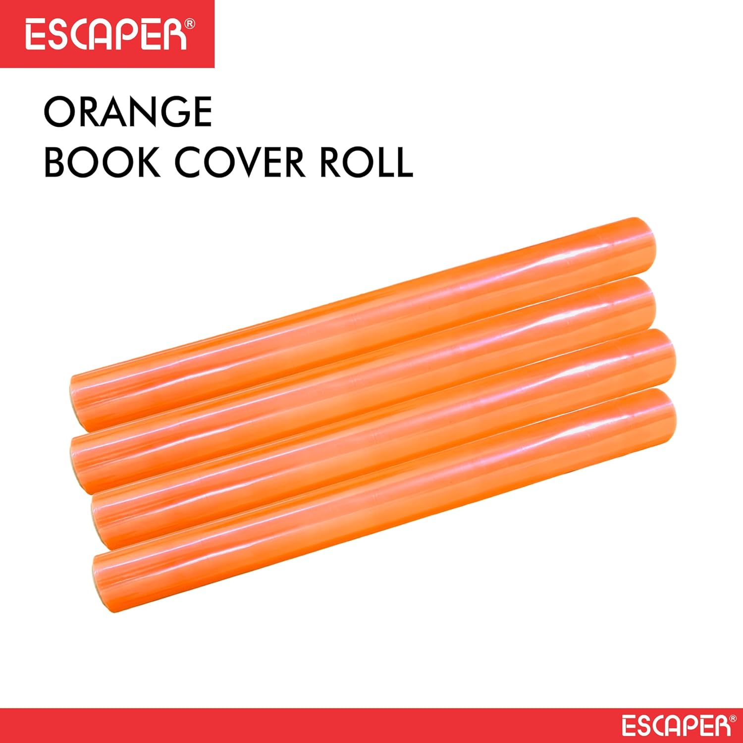 Orange Book Cover Roll Protect from Dust and Water, Synthetic Book Protector for Text Books, Notebook, workbooks, Guides, and Full Scape Books