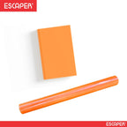 Orange Book Cover Roll Protect from Dust and Water, Synthetic Book Protector for Text Books, Notebook, workbooks, Guides, and Full Scape Books