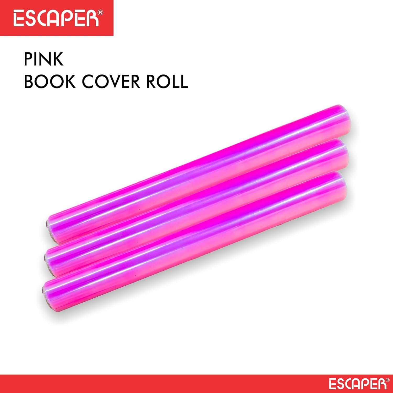 Pink Book Cover Roll Protect from Dust and Water, Synthetic Book Protector for Text Books, Notebook, workbooks, Guides, and Full Scape Books