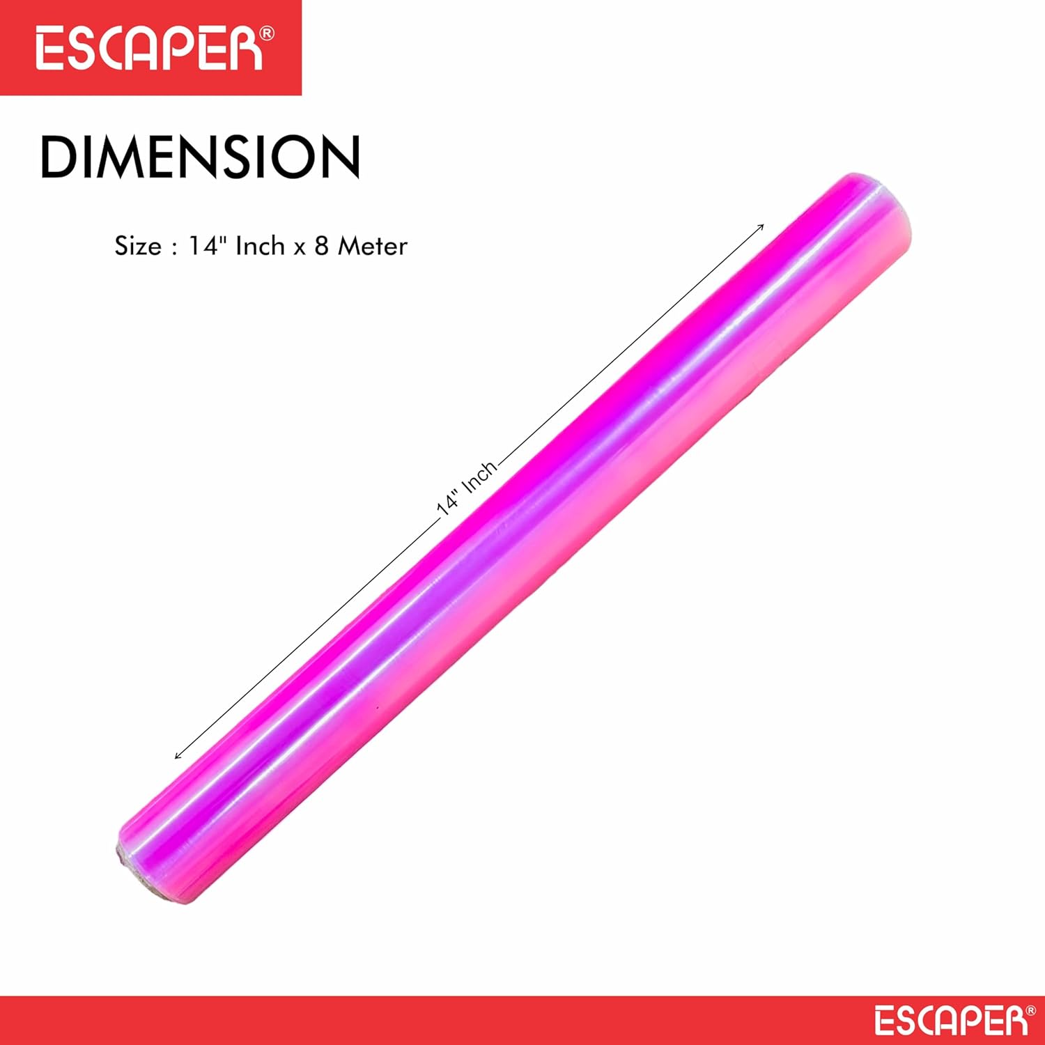 Pink Book Cover Roll Protect from Dust and Water, Synthetic Book Protector for Text Books, Notebook, workbooks, Guides, and Full Scape Books