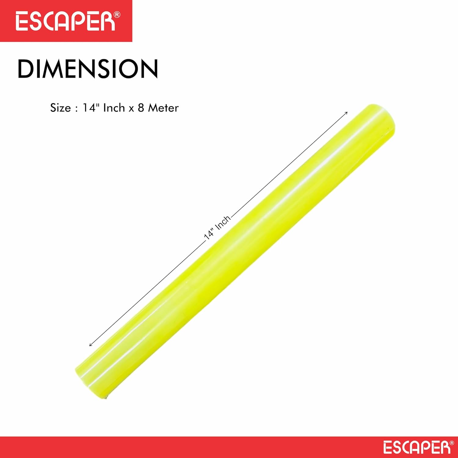 Yellow Book Cover Roll Protect from Dust and Water, Synthetic Book Protector for Text Books, Notebook, workbooks, Guides, and Full Scape Books