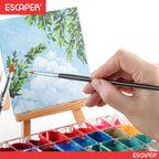 Fine Tip Paint Brush Set of 6, Nylon Bristle Round Brushe (Sizes 1 to 6) Artist Brushes for Detailing, Acrylic Painting, Miniatures, Ganpati Art, Model Craft