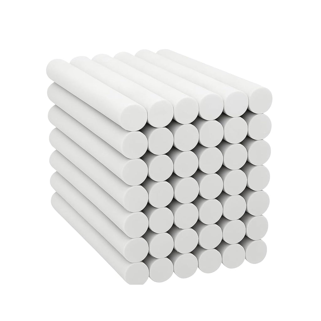 Chalk Pieces Box With Duster, Non-Toxic Dustless White Chalks for Black Board, Slate, Drawing, Smooth Writing