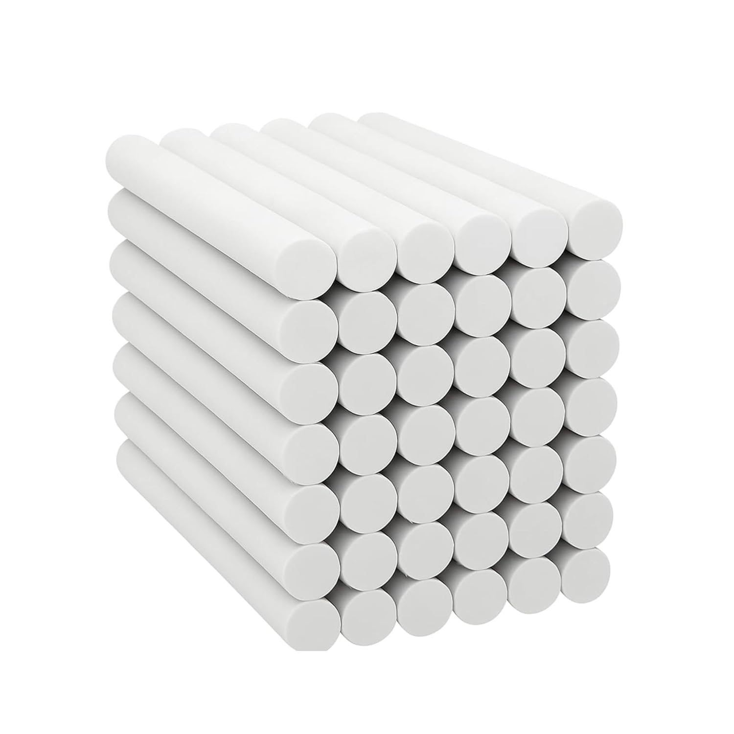 Chalk Pieces Box With Duster, Non-Toxic Dustless White Chalks for Black Board, Slate, Drawing, Smooth Writing