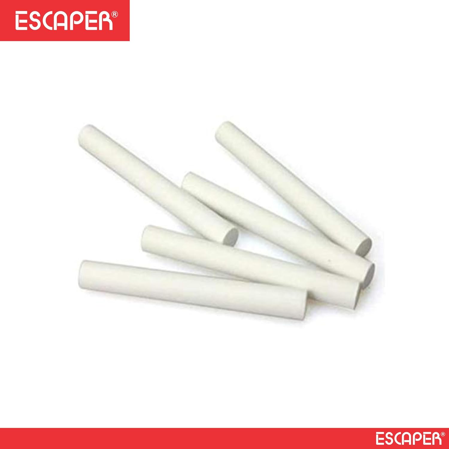 Chalk Pieces Box With Duster, Non-Toxic Dustless White Chalks for Black Board, Slate, Drawing, Smooth Writing