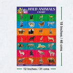 Wild Animals Chart for Kids learning (11.5 x 17.5 inches), Bill Wall Charts wild animals, Cut and paste picture of animals, Kids Animals Charts