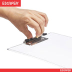 Transparent Paper Clipboard with Clip (36.5 x 24.5 CM), Writing Exam Pad for Drawing, Writing, Perfect for Office, School, College, Students & Artists