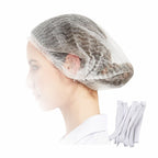 Disposable Bouffant Caps, Cooking Caps for Kitchen Chef, (Pack of 80) Non-Woven Hair Cap for Hotel, Salon, Hospital & Food Handling, Lightweight & Breathable Head Cap, Universal Fit White