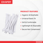 Disposable Bouffant Caps, Cooking Caps for Kitchen Chef, (Pack of 80) Non-Woven Hair Cap for Hotel, Salon, Hospital & Food Handling, Lightweight & Breathable Head Cap, Universal Fit White