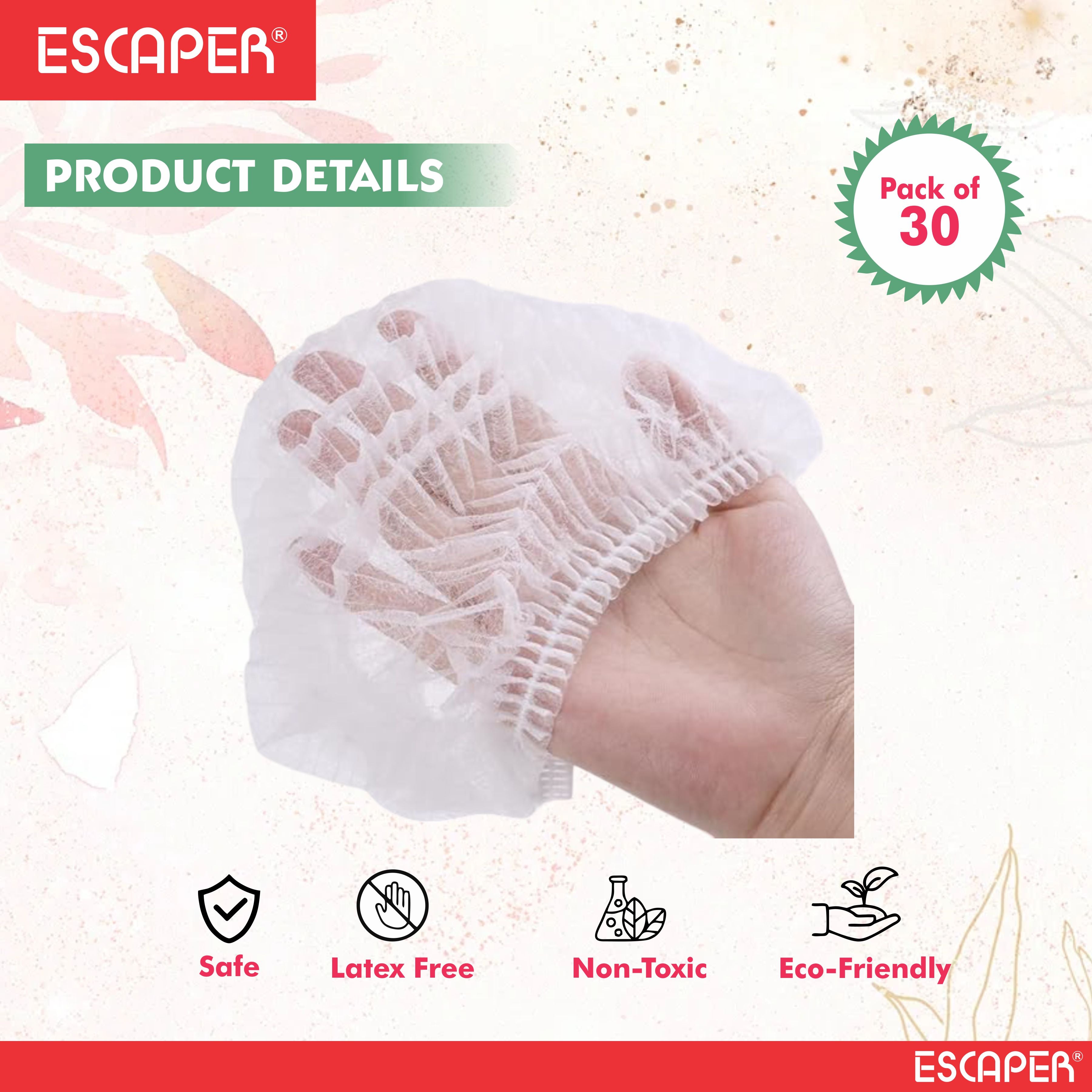 Disposable Bouffant Caps, Cooking Caps for Kitchen Chef, (Pack of 80) Non-Woven Hair Cap for Hotel, Salon, Hospital & Food Handling, Lightweight & Breathable Head Cap, Universal Fit White