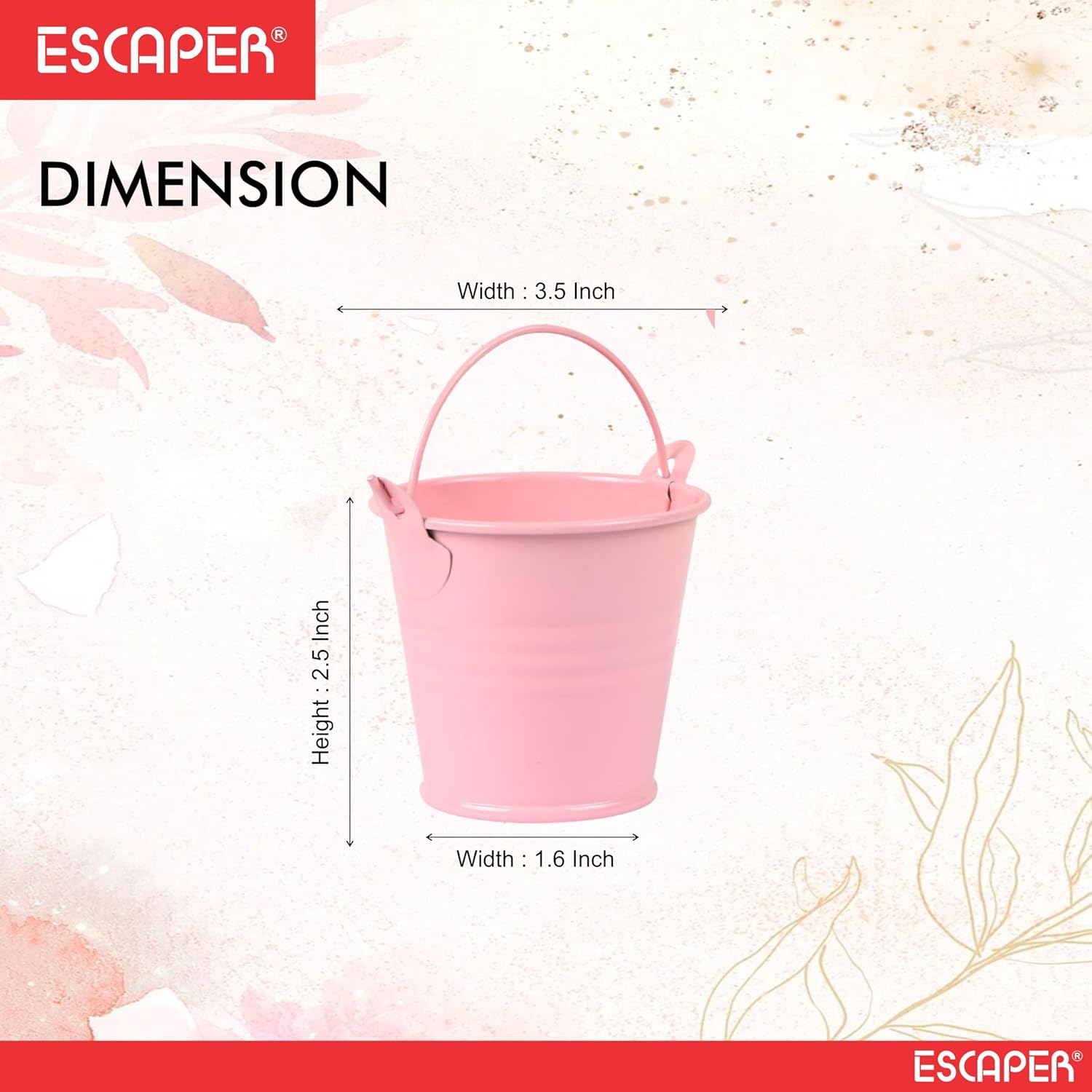 Mini Metal Buckets with Handle (Set of 3) Small Craft Metal Buckets for Decoration, DIY Crafts, Return Gifts, Candy, Plants & Flowers – Ideal Party Favors & Home Décor