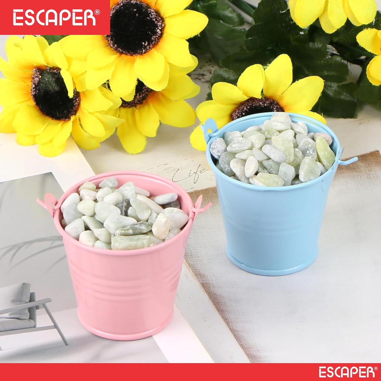 Mini Metal Buckets with Handle (Set of 3) Small Craft Metal Buckets for Decoration, DIY Crafts, Return Gifts, Candy, Plants & Flowers – Ideal Party Favors & Home Décor