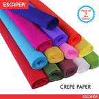 Assorted Crepe Paper Rolls, Wrinkled Craft Paper Set (2.5 mtr x 20" Inch Each), Flexible & Durable Crepe Paper for Craft, Flower Making, Gift Wrapping, and Party Decoration