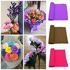 Assorted Crepe Paper Rolls, Wrinkled Craft Paper Set (2.5 mtr x 20" Inch Each), Flexible & Durable Crepe Paper for Craft, Flower Making, Gift Wrapping, and Party Decoration