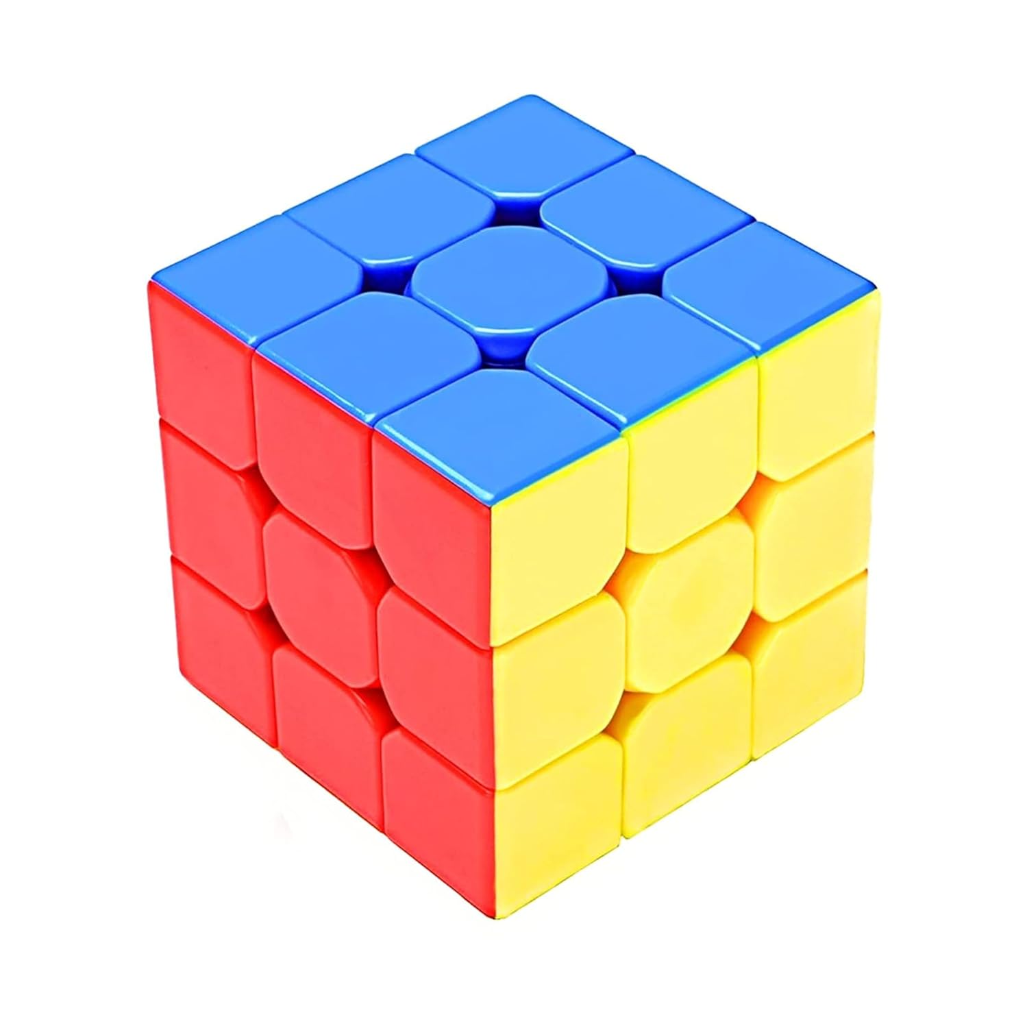 Assorted 3x3 Smooth Cube Puzzle for Kids and Adults Stickerless High-Speed Puzzle Cube Game Brain Teaser Toy for Focus, Fun & Return Gifts