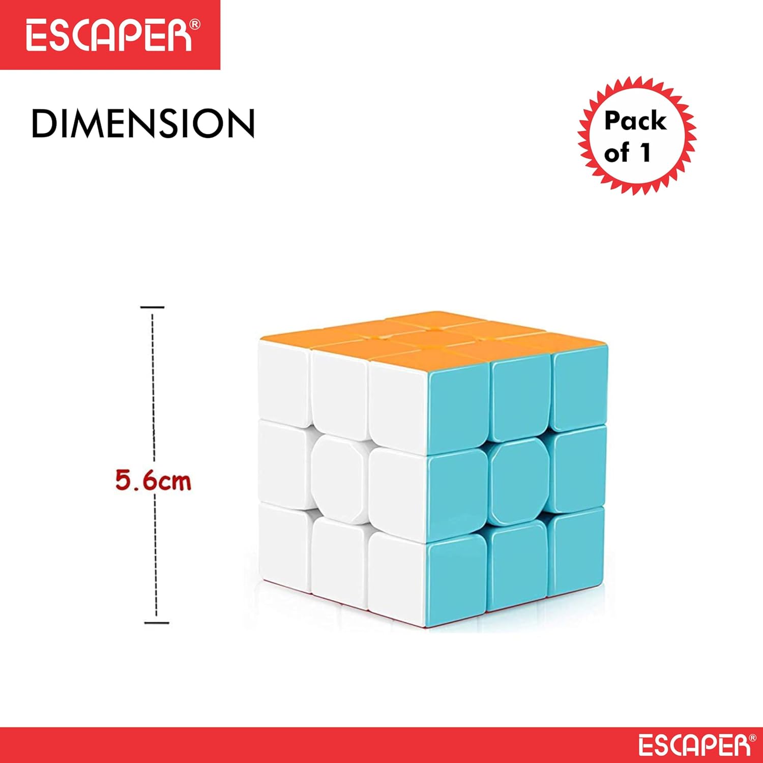 Assorted 3x3 Smooth Cube Puzzle for Kids and Adults Stickerless High-Speed Puzzle Cube Game Brain Teaser Toy for Focus, Fun & Return Gifts