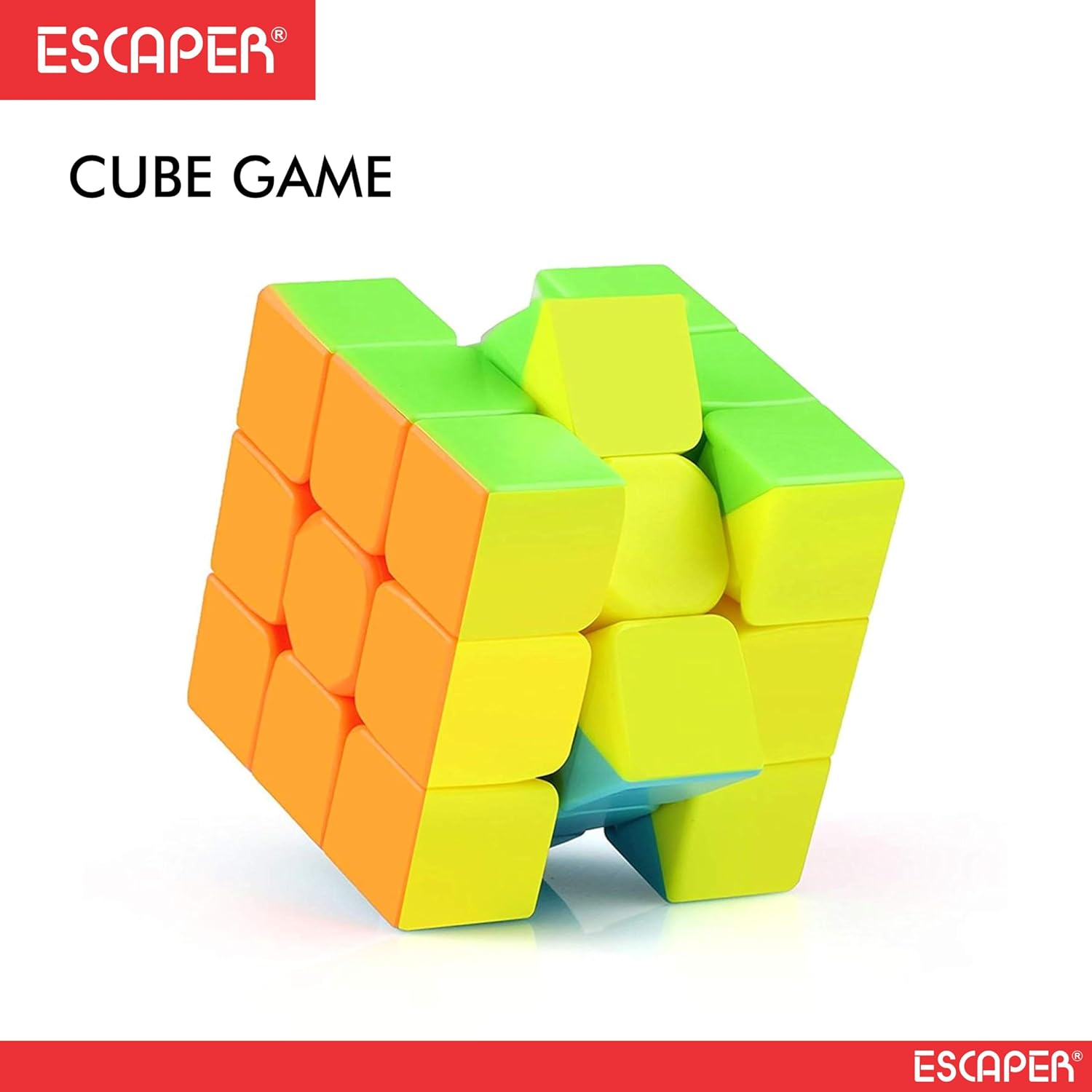 Assorted 3x3 Smooth Cube Puzzle for Kids and Adults Stickerless High-Speed Puzzle Cube Game Brain Teaser Toy for Focus, Fun & Return Gifts