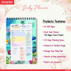 Sea Life Daily Planner Diary A5 – 100 Days Undated Planning Notebook with To-Do List, Appointments & Goal Tracker | Ocean Theme Planner for Kids & Students