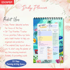 Sea Life Daily Planner Diary A5 – 100 Days Undated Planning Notebook with To-Do List, Appointments & Goal Tracker | Ocean Theme Planner for Kids & Students