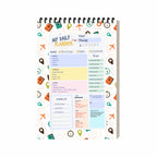 Travel Theme Daily Planner Diary A5 – 100 Days Undated Planning Notebook with To-Do List, Appointments & Goal Tracker | Gift for Travellers & Travel Lovers
