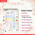 Travel Theme Daily Planner Diary A5 – 100 Days Undated Planning Notebook with To-Do List, Appointments & Goal Tracker | Gift for Travellers & Travel Lovers