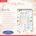 Travel Theme Daily Planner Diary A5 – 100 Days Undated Planning Notebook with To-Do List, Appointments & Goal Tracker | Gift for Travellers & Travel Lovers