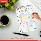 Travel Theme Daily Planner Diary A5 – 100 Days Undated Planning Notebook with To-Do List, Appointments & Goal Tracker | Gift for Travellers & Travel Lovers