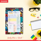 Graffiti Art Daily Planner Diary A5 – 100 Days Undated Planning Notebook with To-Do List, Priorities & Goal Tracker | Cool Planner for Teens & Young Adults