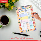 Dinosaur Theme Daily Planner Diary A5 – 100 Days Undated Notebook with To-Do List, Priorities & Goal Tracker | Fun Planner for Kids, Boys & Dino Lovers