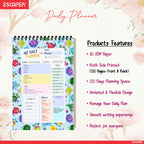 Monster Theme Daily Planner Diary A5 – 100 Days Undated Planning Notebook with To-Do List, Priorities & Notes | Fun Planner for Kids, Teens & Gifting