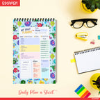 Monster Theme Daily Planner Diary A5 – 100 Days Undated Planning Notebook with To-Do List, Priorities & Notes | Fun Planner for Kids, Teens & Gifting