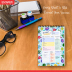 Monster Theme Daily Planner Diary A5 – 100 Days Undated Planning Notebook with To-Do List, Priorities & Notes | Fun Planner for Kids, Teens & Gifting