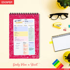 A5 Undated Daily Planner Diary – 100 Days Productivity Journal with To Do List, Appointments, Priorities, Notes & Goal Tracker – Perfect for Work, School & Gifting