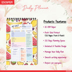 Fruits Theme Daily Planner Diary A5 – 100 Days Undated Productivity Journal with To-Do List, Appointments, Priorities & Notes | Cute Planner for Work & Study