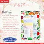 Vegetables Theme Daily Planner Diary A5 – 100 Days Undated Productivity Journal with To-Do List, Priorities & Notes | Cute Planner for Work, School & Gifting