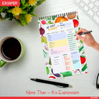 Vegetables Theme Daily Planner Diary A5 – 100 Days Undated Productivity Journal with To-Do List, Priorities & Notes | Cute Planner for Work, School & Gifting