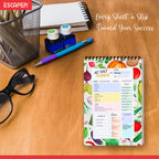 Vegetables Theme Daily Planner Diary A5 – 100 Days Undated Productivity Journal with To-Do List, Priorities & Notes | Cute Planner for Work, School & Gifting