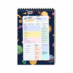 Space Theme Daily Planner Diary A5 – 100 Days Undated Productivity Journal with To-Do List, Priorities & Goal Tracker | Gift for Kids, Boys & Space Lovers