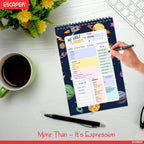 Space Theme Daily Planner Diary A5 – 100 Days Undated Productivity Journal with To-Do List, Priorities & Goal Tracker | Gift for Kids, Boys & Space Lovers
