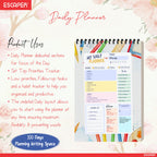 Back to School Daily Planner A5 – 100 Days Undated Journal with To-Do Lists, Appointments, Priorities & Notes | Study Planner for Students & Teens