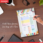Back to School Daily Planner A5 – 100 Days Undated Journal with To-Do Lists, Appointments, Priorities & Notes | Study Planner for Students & Teens
