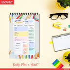 Back to School Daily Planner A5 – 100 Days Undated Journal with To-Do Lists, Appointments, Priorities & Notes | Study Planner for Students & Teens