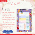 Circus Theme Daily Planner A5 – 100 Days Undated Planning Journal with To-Do Lists, Appointments & Goal Tracker | Fun Planner for Kids, Students & Gifting