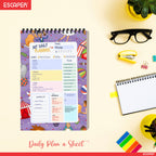 Circus Theme Daily Planner A5 – 100 Days Undated Planning Journal with To-Do Lists, Appointments & Goal Tracker | Fun Planner for Kids, Students & Gifting