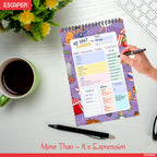 Circus Theme Daily Planner A5 – 100 Days Undated Planning Journal with To-Do Lists, Appointments & Goal Tracker | Fun Planner for Kids, Students & Gifting